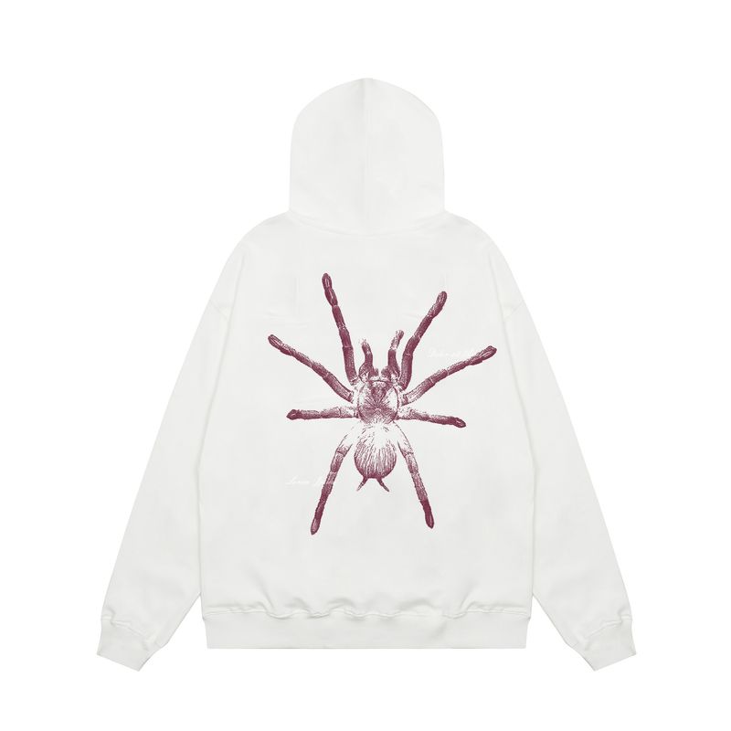 Felpa con cappuccio con stampa American Street Spider Felpa con cappuccio da uomo Ins Fashion Hip Hop allentata_voghion.com