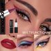 Multi-Color Matte Eyeliners & Black Solid Eyeliner Gel - Lazy-Friendly, With Colorful Pyramid-Tip Eyeshadow Pans_voghion.com