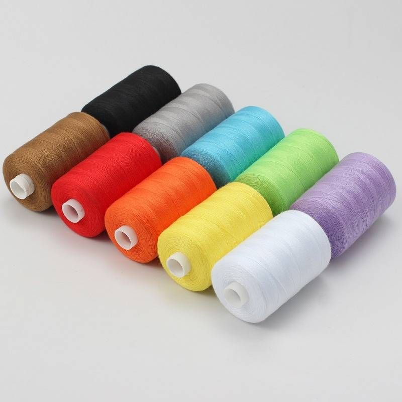 402 Polyester Sewing Thread Box of 10 Colorful Large Roll Hand Sewing Thread Machine Sewing Thread_voghion.com