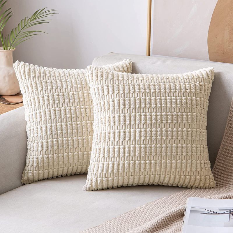 Corduroy Pillowcase Nordic Solid Color Simple Square Home Fabric Sofa Cushion Cover_voghion.com