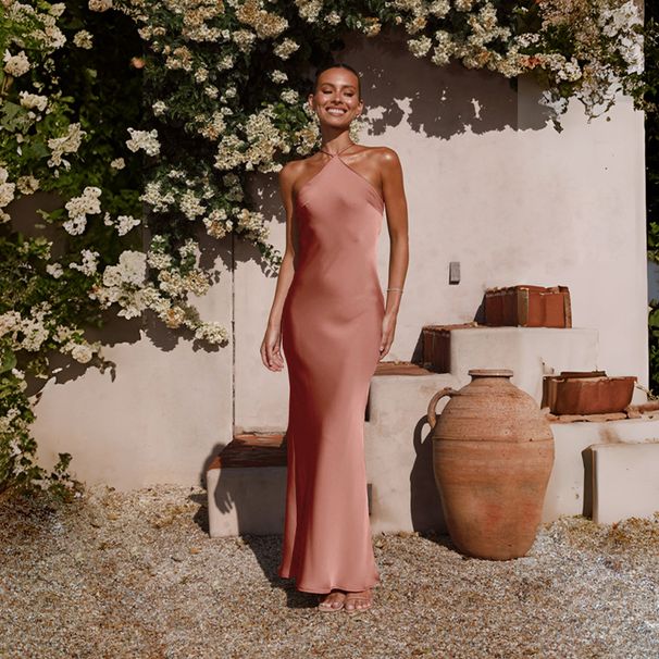 Europeisk og amerikansk grenseoverskridende vår og sommer ny sexy ensfarget slank ermeløs ryggløs temperamentkjole for kvinner_voghion.com