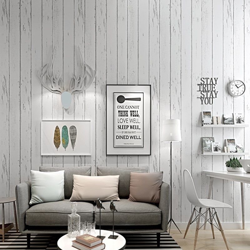 Fengbai Mural Wood Grain Dormitory Furniture Instant Paste Background Self-Adhesive Wallpaper Wall Sticker_voghion.com