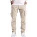 Premium Products 2025 Spring/Summer New Men's Workwear With Folded Drawstring Multi Pocket Casual Pants_voghion.com