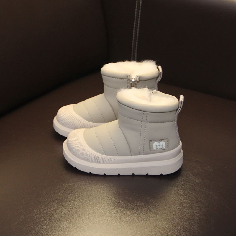 Bottines imperméables pour enfants, nouvelle collection 2024, bottes pour filles, chaussures d'hiver en coton Heattech épais, tendance_voghion.com