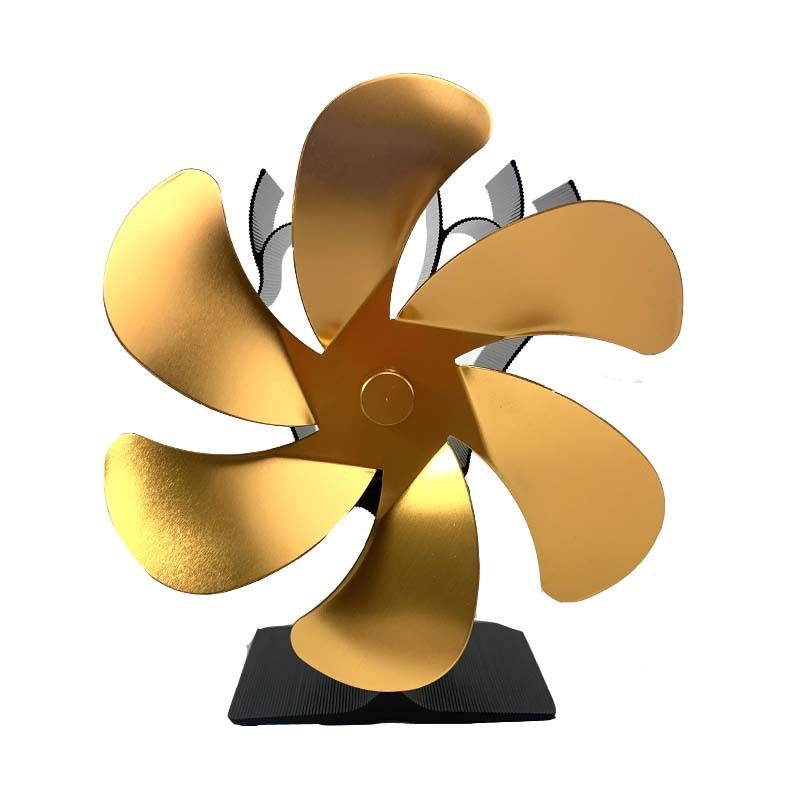 Ventilator za kamin, peć, ventilator za vatru u obliku slova I, novi, 6 listova - toplinska energija, bez napajanja, otpornost na visoke temperature_voghion.com