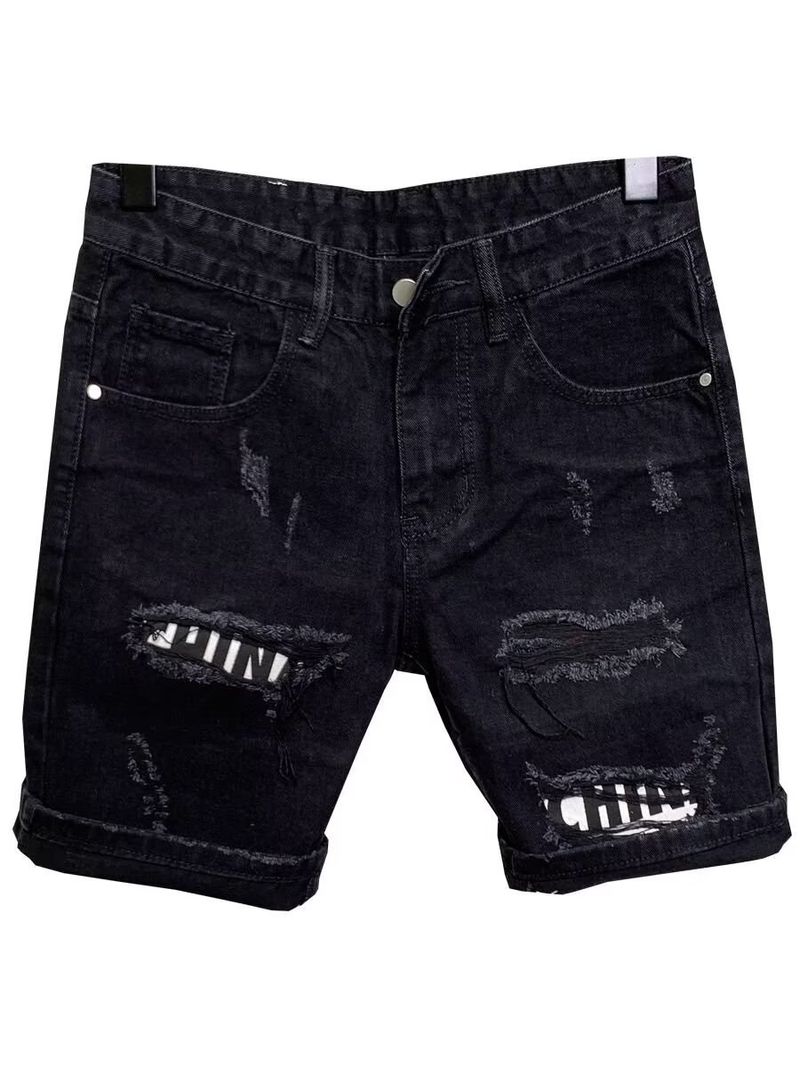Herrenbekleidung 2024 High Street Retro gewaschene Patchwork-Jeans Herren lose gerade Hiphop Drape Hosen_voghion.com