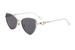Two Circles New Cat Eye Metal Sunglasses Men And Women All Match Oversized Diamond Sunglasses T1195_voghion.com