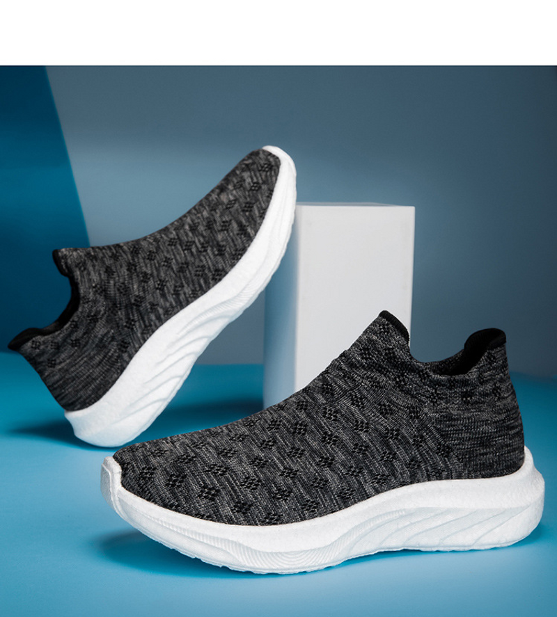 Herrenschuhe Große Paarsockenschuhe Fliegengewebte atmungsaktive Freizeitsportschuhe für Herren Leichte, vielseitige Slip-On-Mesh-Schuhe_voghion.com