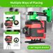 12-Line Self-Leveling Laser Level – High-Precision Green Beam With Magnetic Rotating Base & Auto On/Off For Wall & Floor Alignment_voghion.com