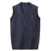 Ärmelloser Pullover für Herren, Strickweste, dickes, warmes Winter-Schichtstück für Freizeit- und Bürokleidung_voghion.com