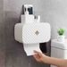 2Pcs Waterproof Toilet Roll Holder Paper Holder Wall Mounted Plastic Bathroom Roll Paper Stand Case Tissue Garbage Bag Storage Box_voghion.com
