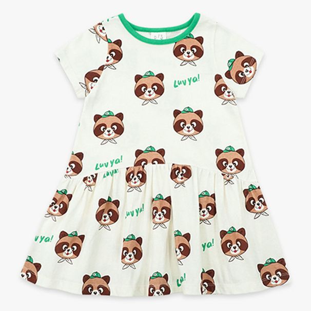 Ema ja lapsed Printsessi kleit Väikeste laste multifilmide pesukaru täisprindiga kleit_voghion.com