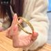 Three-Sided Sparkling Crushed Ice Live Streaming Solid Women's INS Style Elegant Jewelry Ring Bracelet_voghion.com