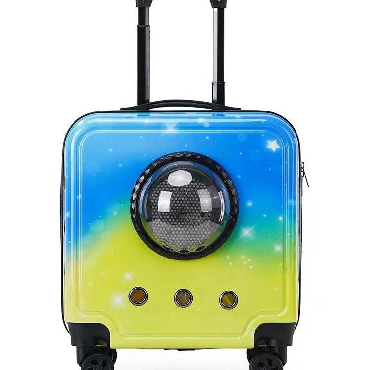 Pet Cat Space Capsule Universal Wheel External Storage Dog Outdoor Rolling Box_voghion.com