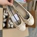 2025 Spring Russian Grid Bow Flat Single 36-42 Large Women's Shoes_voghion.com