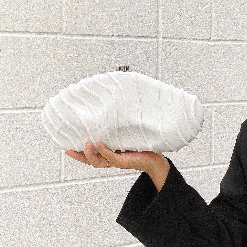 Borsa elegante da donna in ABS leggera e lussuosa con tracolla a catena, borsa a tracolla ovale retrò per serate e uso quotidiano, pochette a tracolla_voghion.com