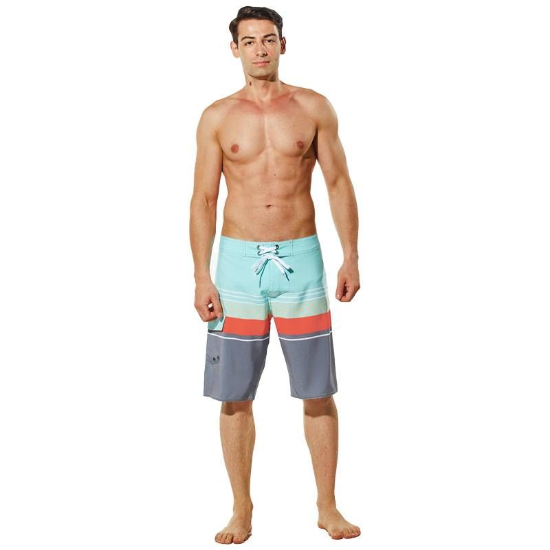 Men's fitness competition beach pants quick drying summer shorts knee length capris sports shorts loose surfing pants_voghion.com