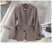 Women's Clothing Sequined spring and autumn jacket suit for women houndstooth, ladies' small suit top, women's trendy contrast color_voghion.com