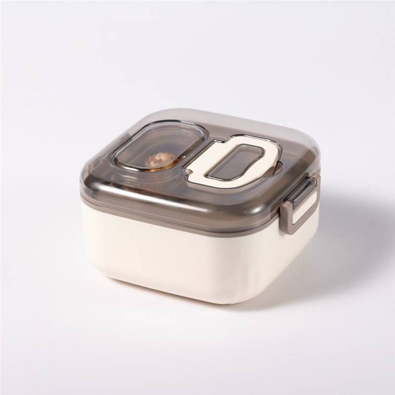 Lightweight Lunch Box Compartment Lunch Box Suit Office Worker Student Square Lunch Box Microwave Oven Special Heating_voghion.com