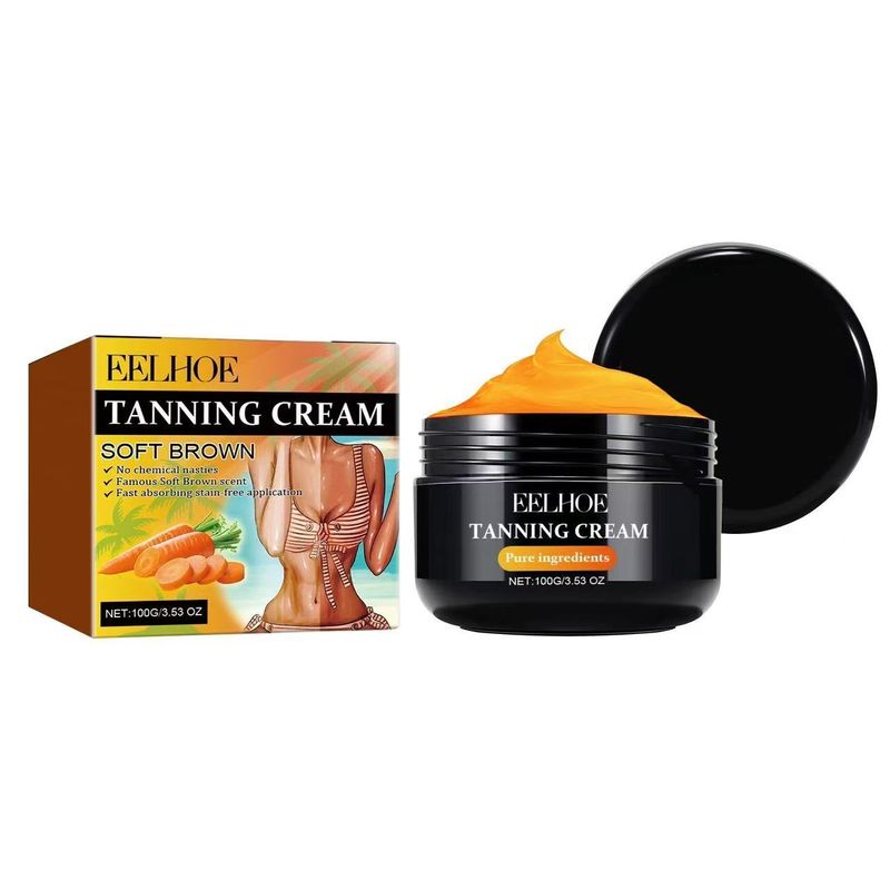 Crème bronzante Pure Ingredients EELHOE pour solarium de plage, protection solaire en plein air, bronzage rapide, bronzage pour le visage, crème accélératrice de bronzage_voghion.com