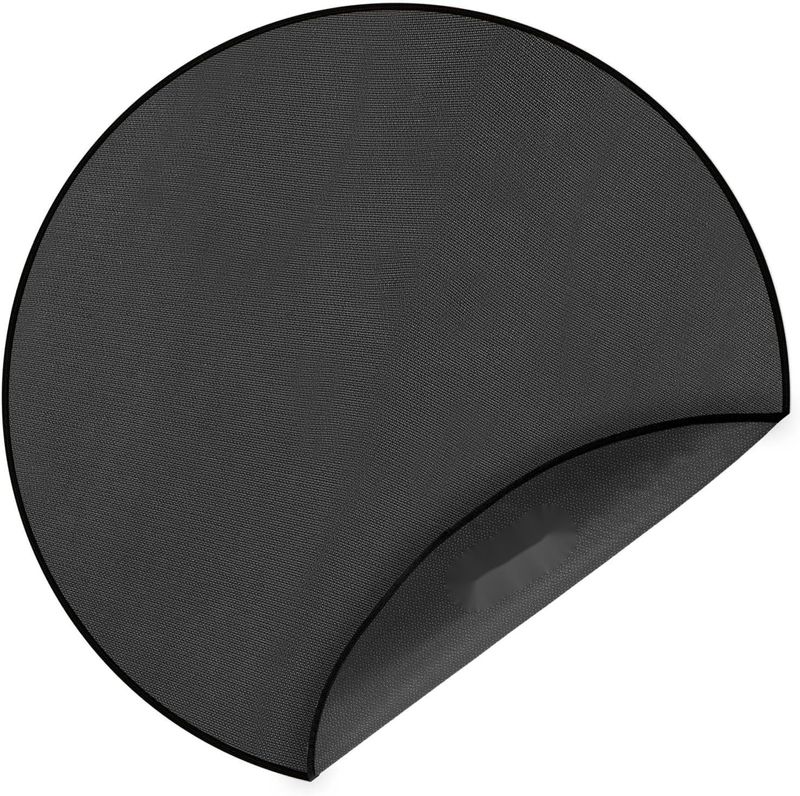 Barbecue Floor Mat, Circular Fire Pit Mat, 3-layer Silicone Grill Mat, Deck Terrace Flame Retardant Protective Mat_voghion.com