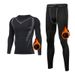 Herren-Trainingsset mit Fleecefutter – Hochelastische Leggings und Oberteil für Gymnastik, Laufen und Basketball – Feuchtigkeitsableitende, wärmende Sportbekleidung für Winter und Herbst_voghion.com