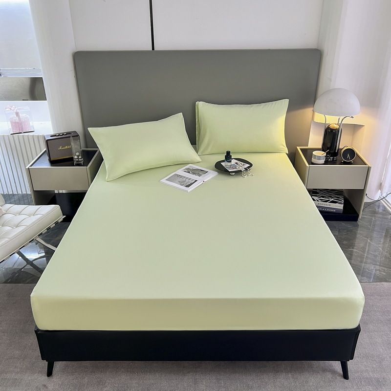 Enkelt stykke ren ensfarvet Four Seasons-sengetøj Enkel stil børstet sengetøj 1 stk._voghion.com