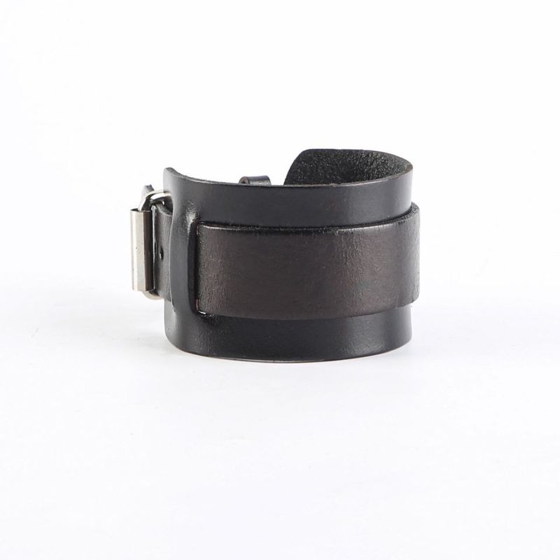 Braided Leather Bracelet Creative Personality Men's Wristband Hip Hop Trend Adjustable Bangle_voghion.com