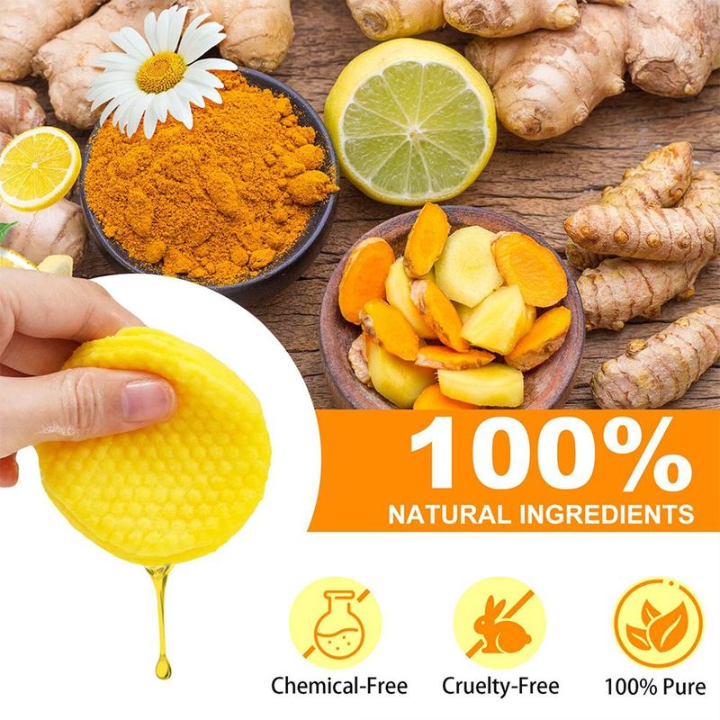2-JAR Turmeric Kojic Acid Cleansing Pads -Cleansing &amp; Hydrating Facial Pads, Facial Cleansing For All Skin Type_voghion.com