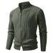 Pull en maille à col montant pour homme – Mélange 90 % polyester, coupe décontractée (gris clair/anthracite/noir/kaki/marron) – Ourlet côtelé idéal pour la superposition urbaine_voghion.com