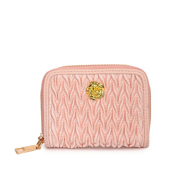 Katlanır Cüzdan Bayan Fresh Girl Sweet Cüzdan Büyük Kapasiteli Çoklu Kart Yuvaları_voghion.com