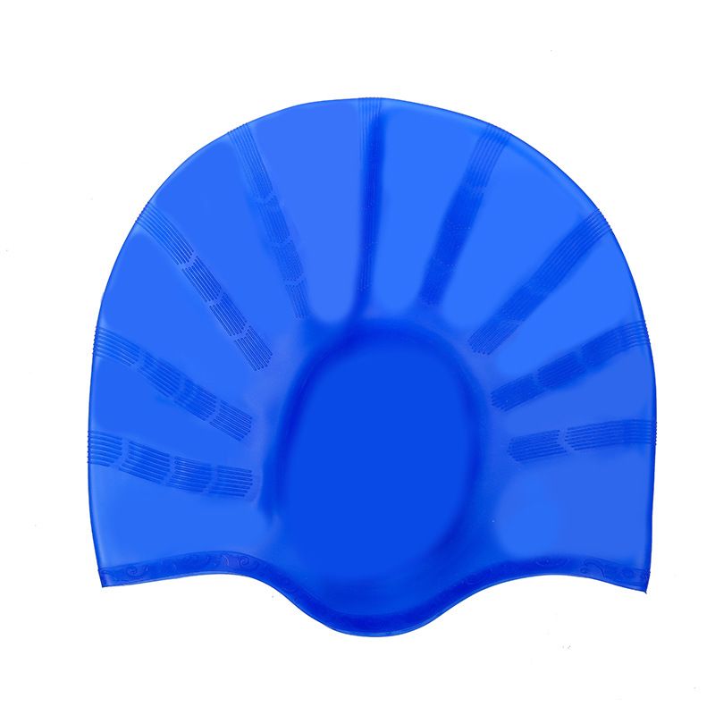 Übergroße Badekappe für langes Haar, spezieller, bequemer Gehörschutz aus Silikon für Erwachsene mit großem Kopf_voghion.com