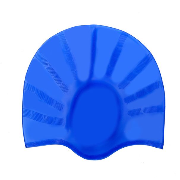 Übergroße Badekappe für langes Haar, spezieller, bequemer Gehörschutz aus Silikon für Erwachsene mit großem Kopf_voghion.com