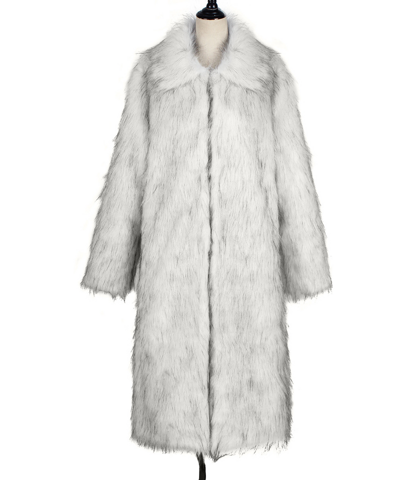 Vêtements pour femmes, vente chaude, nouveau manteau long en fourrure à col carré pour femmes, automne et hiver_voghion.com