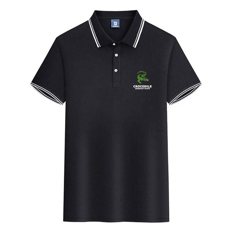 Männer Kleeder 25 Polo Shirt Männer Koteng Broderie Kuerzarm Casual Dënn Schwaarz Giel Gréng Wäiss Blo Rout_voghion.com