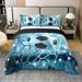 Football Duvet Cover Double Football Field Bedding Set For Kids Boys Men Goal Polka Dots Light White Light Blue Comforter Cover Soft Comfy Bedclothes_voghion.com