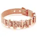 Fashion Stainless Steel For Woman Men Mesh Set Crystal Heart Anchor Charm Fine Bracelet Bangle Female Lover_voghion.com
