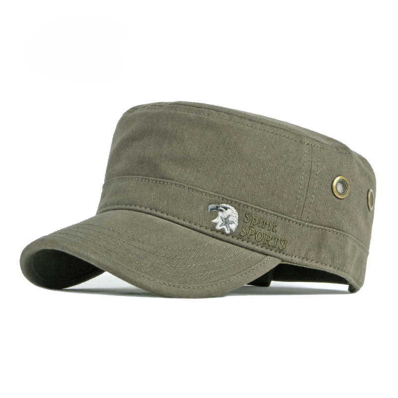 Chapeau haut de forme pour homme, casquette en coton brodée, chapeau militaire pour protection solaire en plein air_voghion.com