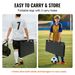 VEVOR Soccer Rebounder Board, 45"X18" Portable Soccer Wall With 2 Angles Rebound, Foldable HDPE Kickback Rebound Board, Soccer Training Equipment For Kids And Adults, Passing & Shooting Practice_voghion.com
