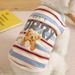 Cat Spring Breathable Striped Pet Thin Dog Clothes Bichon Teddy Summer Vest_voghion.com