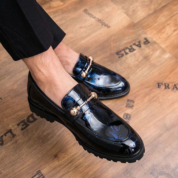 Schwarze Business-Lederschuhe für Herren mit spitzer Zehenpartie_voghion.com