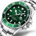 KINYUED Green Water Ghost Fully Automatic Stainless Steel Mechanical Waterproof Luminous Business Men's Watch_voghion.com