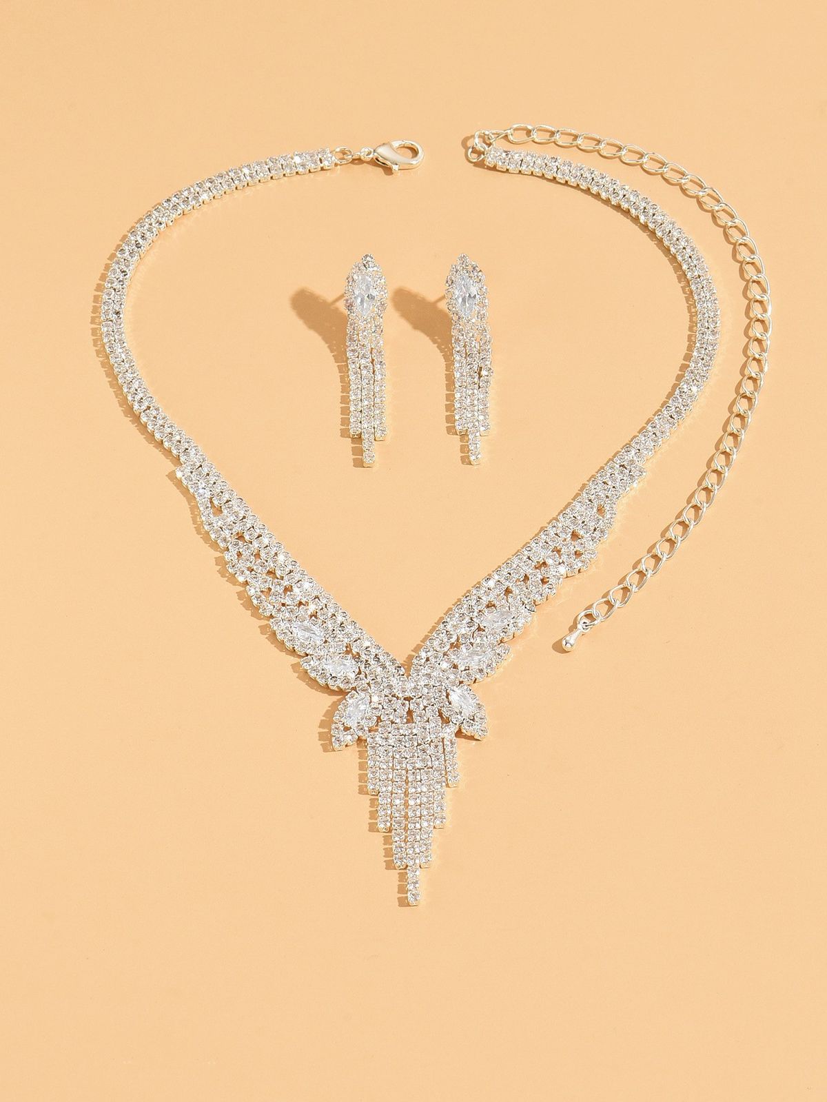 Neu Yiwu Kleine Ohrringe Halskette Armband Set High-end Zirkon Hochzeit Schmuck_voghion.com