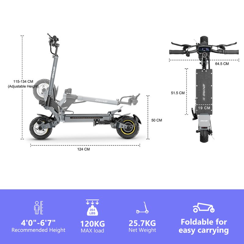 IENYRID S1 E-Scooter 800W Motor 48V15AH Automatisches Tempomatsystem Elektroroller Faltbar Outdoor Pendler E-Scooter_voghion.com