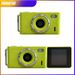 X5 Mini Flip CCD-camera – Retro selfiecamera met ingebouwde filters, 5 MP HD-foto's, 1,5 inch LCD-scherm en TF-kaartondersteuning (wit/groen)_voghion.com