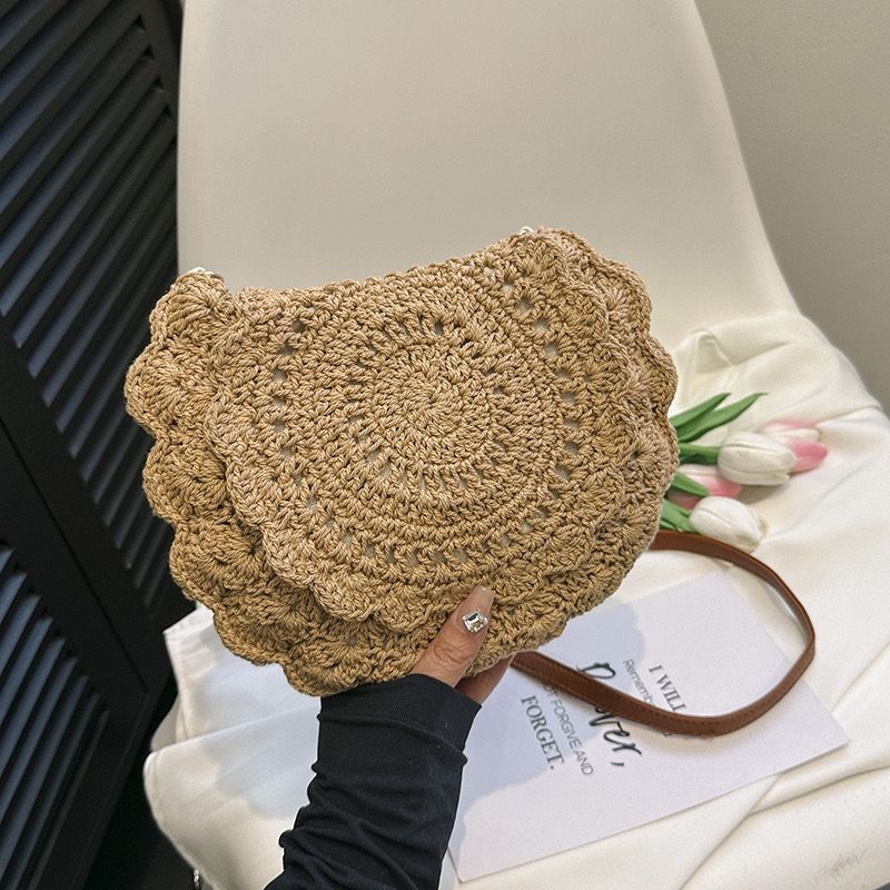 Borsa a tracolla regolabile in tessuto - Borsa da spiaggia estiva per donna_voghion.com