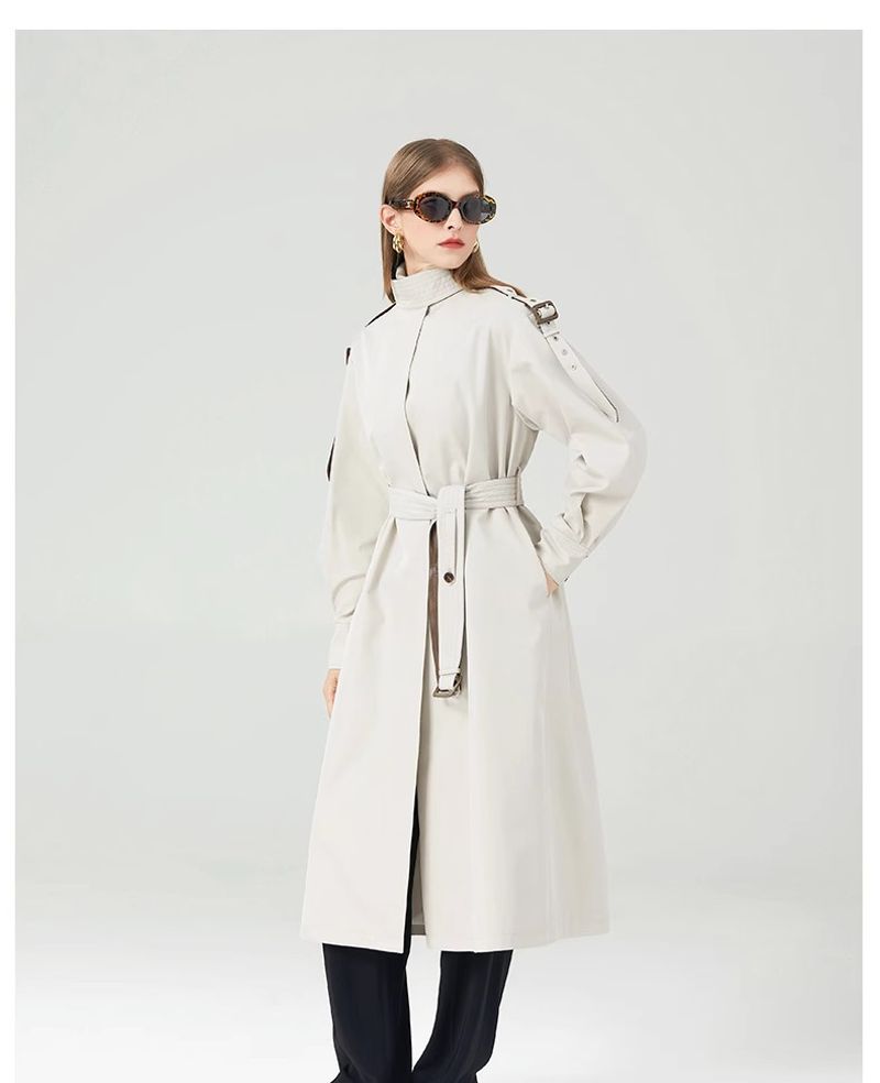 2025 Spring Clothing: British Style, Advanced Sense, Commuting Atmosphere, Collar Leather, Strap Up, Slimming And_voghion.com