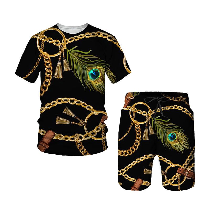 Men's Clothing 3D Digital Printing Sports Suit Casual Men's Wear_voghion.com
