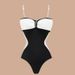 Maillot de bain une pièce deux pièces pour femme, imprimé, design tendance, source chaude_voghion.com