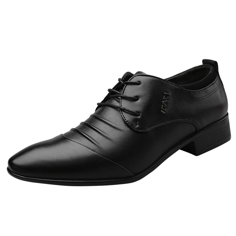 2024 New Large Summer Leather Men's Business White Versatile Wedding Shoes_voghion.com